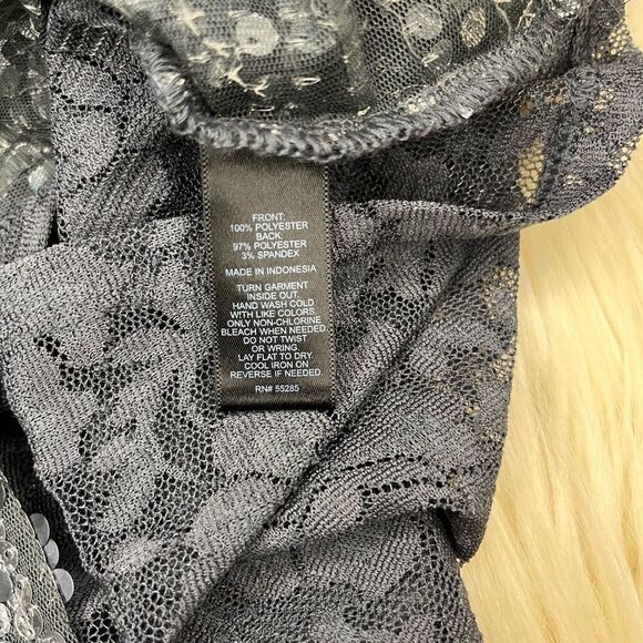 Express sequin grey tank top sz small - Picture 3 of 6